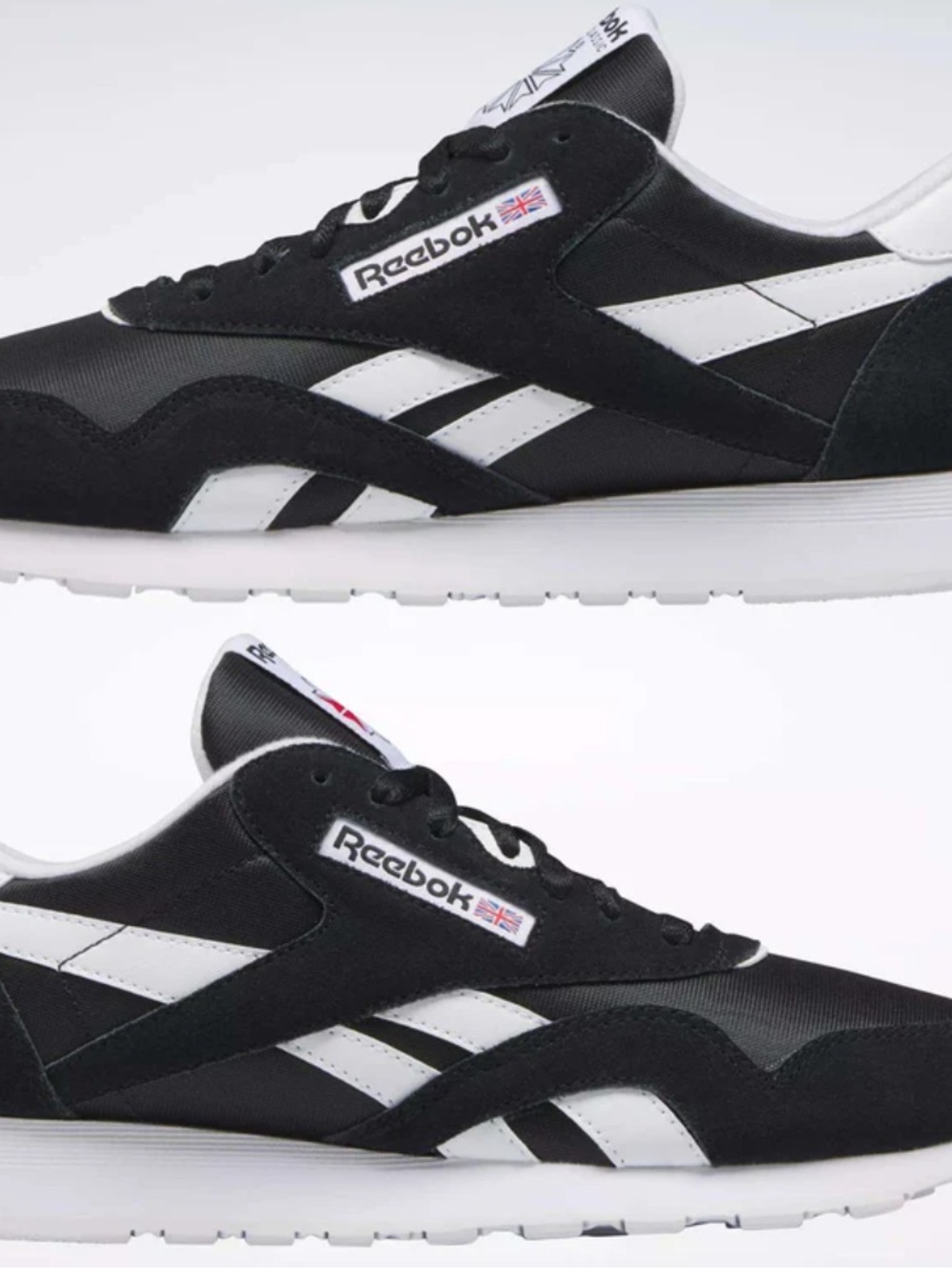 NEW Reebok Women’s Classic Nylon Shoes In Black 8.5 39 Leather Sneakers - Picture 4 of 13